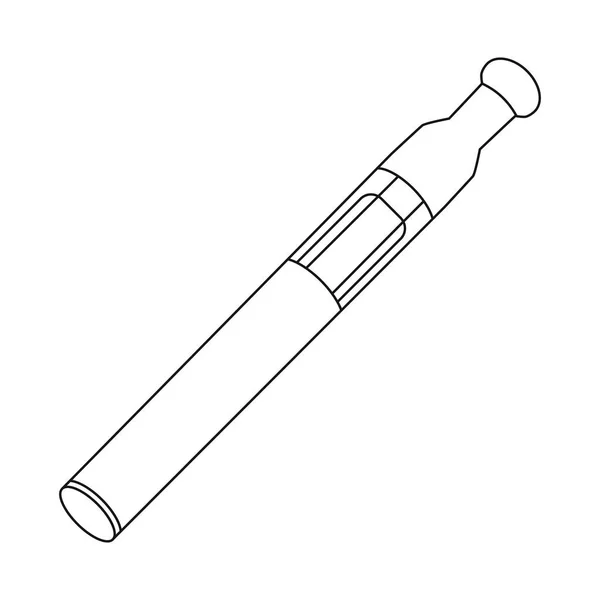 Geïsoleerd voorwerp van Vape en sigaret teken. Set van Vape en elektronische voorraad symbool voor web. — Stockvector