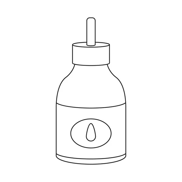 Wektor projekt butelki i logo kroplomierzem. Zestaw butelek i plastykowych ilustracji wektorowych. — Wektor stockowy