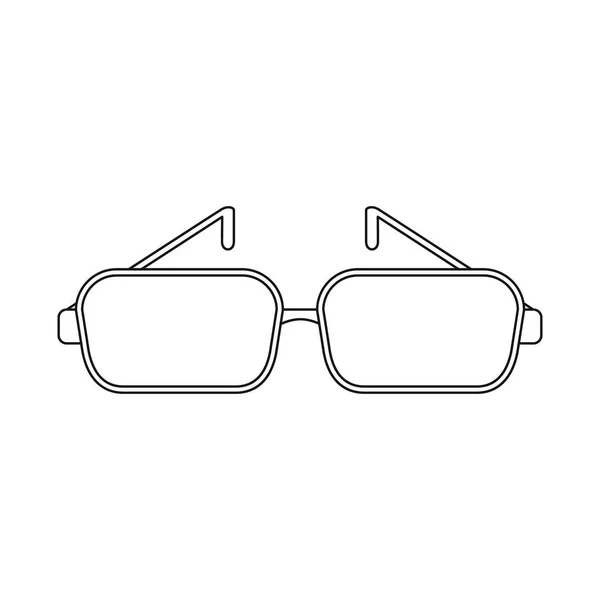 안경 및 프레임 아이콘의 격리된 개체입니다. 안경 및 렌즈 스톡 벡터 일러스트의 컬렉션. — 스톡 벡터