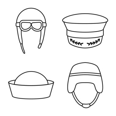 Üniforma ve asker simgesiizole nesne. Stok lar için tek tip ve modern vektör simgesi seti.