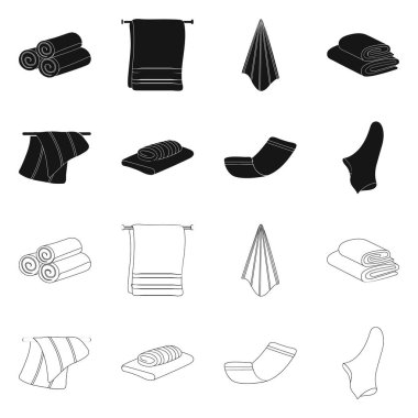 Yumuşak ve temiz sembolün vektör çizimi. Yumuşak ve ev stok vektör illüstrasyon seti.