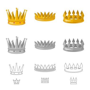 Vektör çizim Ortaçağ ve asalet logosu. Ortaçağ topluluğu ve monarşi hisse senedi vektör çizim.