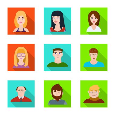 Avatar ve kişi işareti izole nesne. Web için avatar ve meslek stok sembolü koleksiyonu.