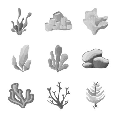 Botanik ve flora işareti vektör illüstrasyon. Botanik ve doğa stok vektör illüstrasyon koleksiyonu.