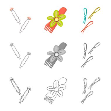 Güzellik ve moda simge vektör Illustration. Güzellik ve kadın hisse senedi vektör çizim koleksiyonu.