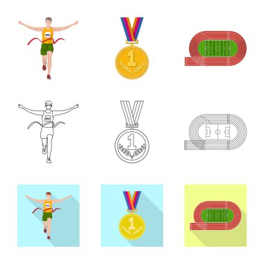 Spor ve kazanan logo yalıtılmış nesne. Spor ve fitness hisse senedi simgesi için web topluluğu.