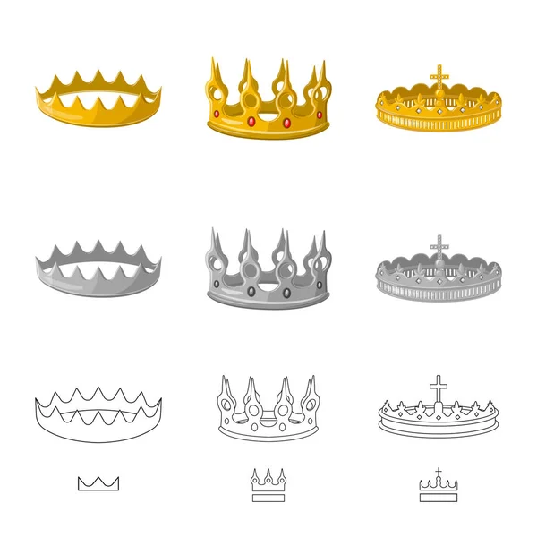 Vector design a középkori és a nemesség logót. A középkori és a monarchia vektor ikon készletek. — Stock Vector