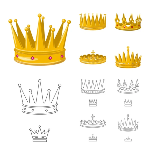 Vector design of medieval and nobility icon. Collection of medieval and monarchy vector icon for stock. — Stock Vector