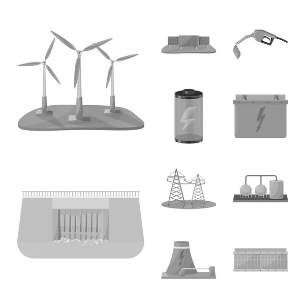 Projekt wektorowy ze znakiem odnawialnym i środowiskowym. Kolekcja ikon wektorowych odnawialnych i ekologicznych dla zapasów. — Wektor stockowy