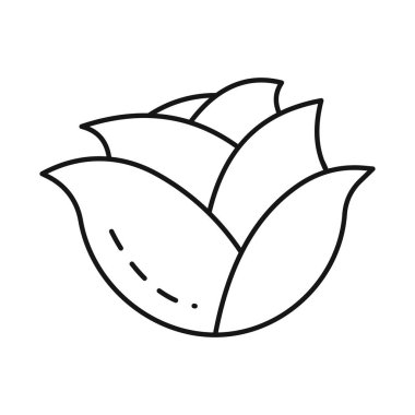 Lahana ve mor işareti izole nesne. Stok için lahana ve madde vektör simgesi seti.