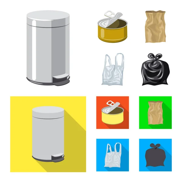 Objeto aislado de basura y logotipo basura. Recolección de basura y material de desecho símbolo para web . — Vector de stock