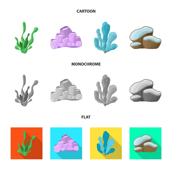 Vector illustratie van biodiversiteit en natuur teken. Set van biodiversiteit en Wildlife Stock vector illustratie. — Stockvector