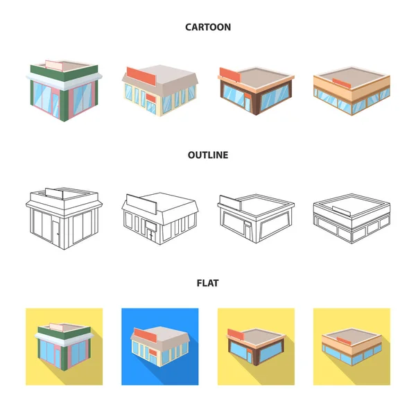 Vector illustration of and urban icon. Set of and house vector icon for stock. — Stock Vector