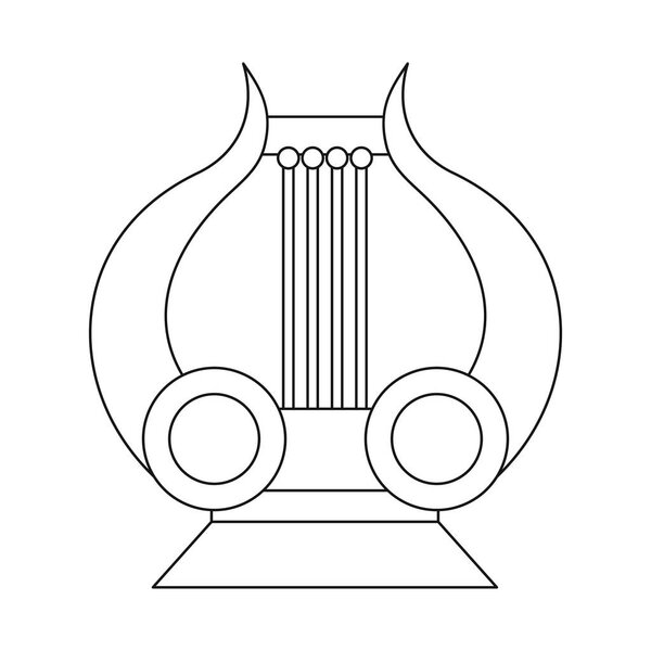 Vector design of lira and apollo logo. Collection of lira and art vector icon for stock.