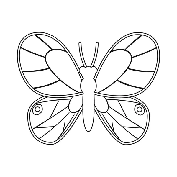 Vektorový design motýlka a žlutého znaménka. Sada ikon motýla a živé vektorového vektoru pro zásoby. — Stockový vektor