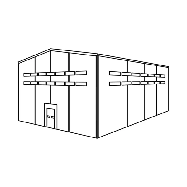 倉庫と保管標識のベクトル設計。在庫の倉庫と格納庫ベクトルアイコンのコレクション. — ストックベクタ