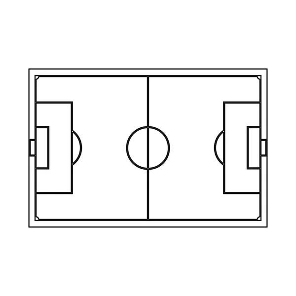 Geïsoleerd object van voetbal en stadion icoon. Set van voetbal en doel vector pictogram voor voorraad. — Stockvector