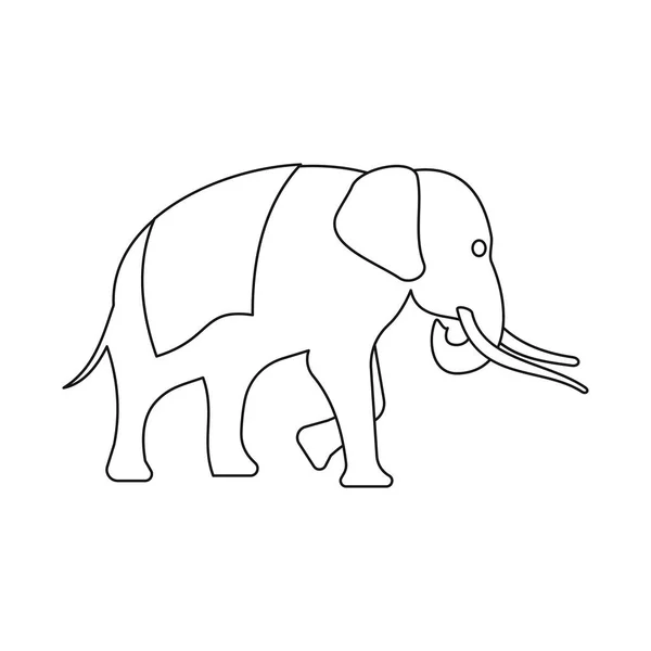 Isolado objeto de elefante e montar logotipo. Coleção de elefante e asiático símbolo de estoque para web . — Vetor de Stock