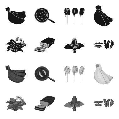 Doğal ve vejetaryen sembolü vektör tasarımı. Doğal ve yeme hisse senedi vektör çizim seti.