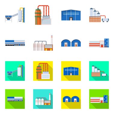 Üretim ve yapısı logo vektör Illustration. Üretim ve teknoloji vektör simgesini hissenin koleksiyonu.