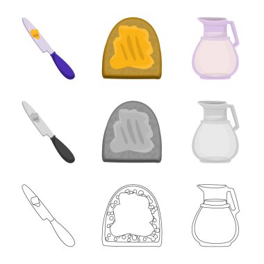 Vektör kremsi tasarımını ve ürün işareti. Kremsi topluluğu ve çiftlik hisse senedi vektör çizim.