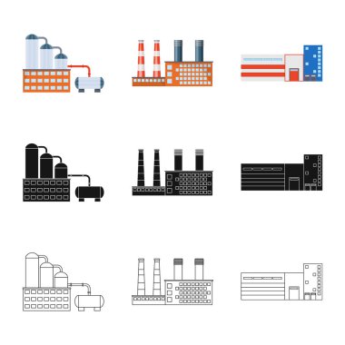 Üretim ve yapısı logo vektör Illustration. Üretim ve teknoloji hisse senedi vektör çizim koleksiyonu.