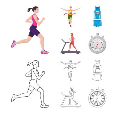 Spor ve kazanan logo yalıtılmış nesne. Spor ve fitness hisse senedi vektör çizim topluluğu.