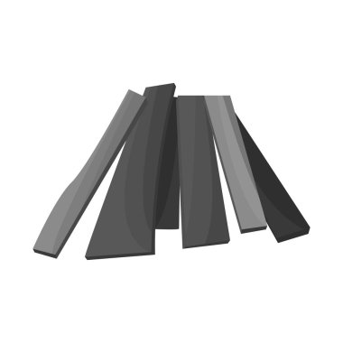 Yakacak odun ve ağaç işareti vektör illüstrasyon. Web için yakacak odun ve ahşap stok sembolü Seti.