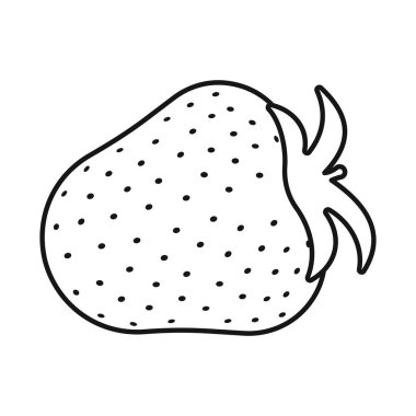 Çilek ve meyve işareti izole nesne. Web için çilek ve berry stok sembolü seti.