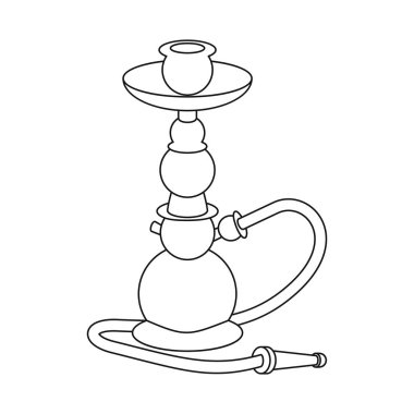 Nargile ve duman simgesivektör tasarımı. Stok için nargile ve nargile vektör simgesi koleksiyonu.