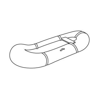 Tekne ve şişme sembolü izole nesne. Stok için tekne ve gemi vektör simgesinin toplanması.