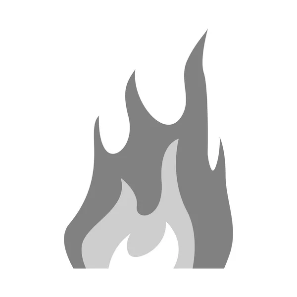A láng és a forró szimbólum vektoros kialakítása. Tűz-és füstkészlet szimbóluma webes. — Stock Vector