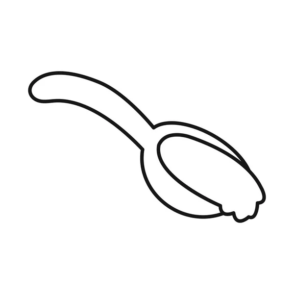 Objet isolé de cuillère et icône de lait. Collection d'illustration vectorielle de stock de cuillères et de yaourts . — Image vectorielle
