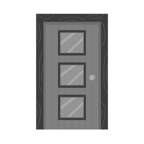 Vektor-Design von Tür und Tür-Symbol. Satz von Tür- und Eingangsvektorsymbolen für Lager. — Stockvektor
