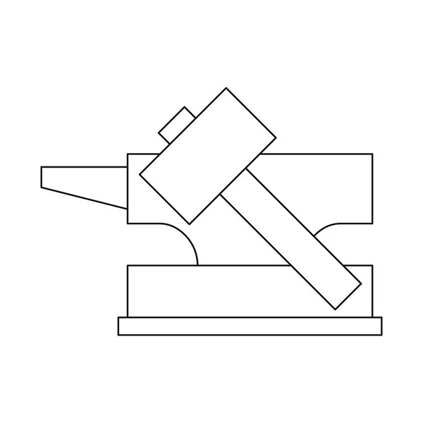 Vector illustratie van hamer en hephaistus teken. Set van hamer en Olympus voorraad symbool voor web. — Stockvector