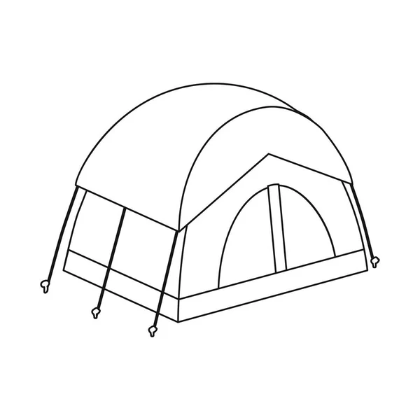 Illustration vectorielle de tente et symbole de camping. Collection de tente et icône vectorielle de voyage pour stock . — Image vectorielle