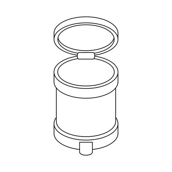 Vektor-Design von Mülleimer und Mülleimer-Logo. Sammlung von Behälter- und Behältervektorillustrationen. — Stockvektor