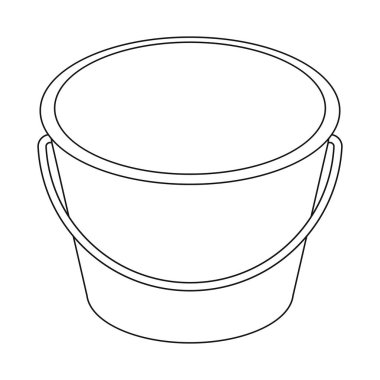 Plastik ve kova simgesivektör tasarımı. Plastik ve boş stok vektör illüstrasyon seti.