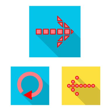 Öğe ve ok simge vektör Illustration. Öğe ve yön hisse senedi simgesi için web topluluğu.