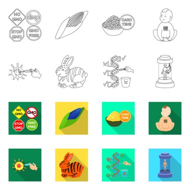 Test ve sentetik simge vektör tasarımı. Sınama ve laboratuvar hisse senedi vektör çizim seti.