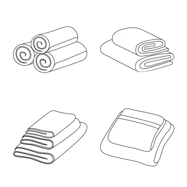 Wektor projekt tkaniny i symbol higieny. Zestaw tkanin i łazienka symbol giełdowy dla www. — Wektor stockowy