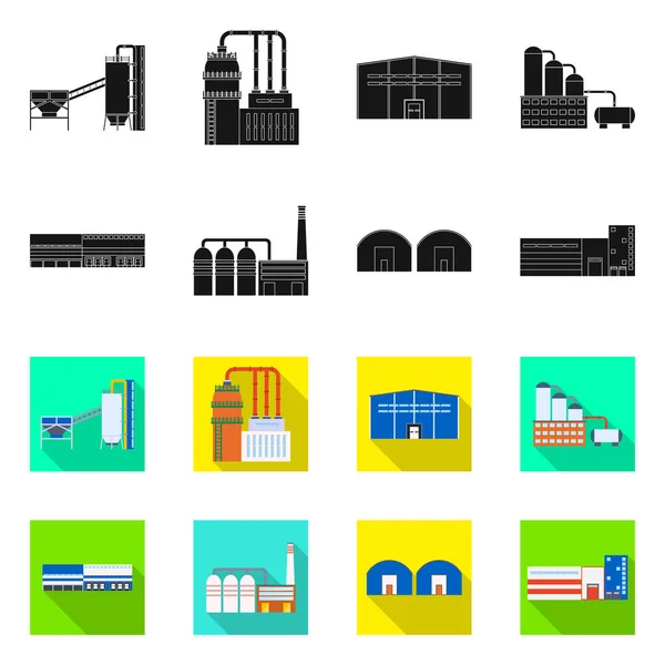 Objeto aislado de producción y símbolo de estructura. Colección de producción y tecnología stock vector ilustración . — Archivo Imágenes Vectoriales