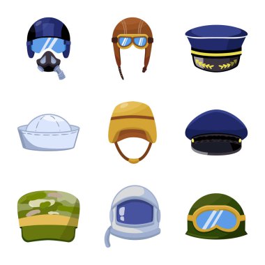 Ordu ve subay işareti izole nesne. Web için ordu ve asker stok sembolü koleksiyonu.