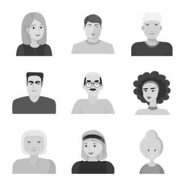 Mesleğin vektör tasarımı ve ofis logosu. Stok lar için meslek ve moda vektör ikonu seti.