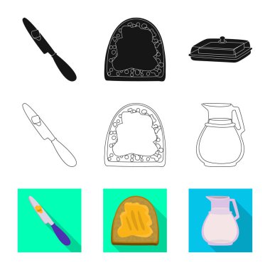 Vektör çizimi krem ve ürün simgesi. Kremsi topluluğu ve çiftlik hisse senedi vektör çizim.