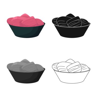 Zencefil ve suşi logosu vektör illüstrasyon. Zencefil ve salamura stok vektör illüstrasyon koleksiyonu.