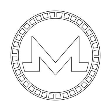 Sikke ve para simgesinin vektör tasarımı. Hisse senedi için bozuk para ve teknoloji vektör simgesinin toplanması.