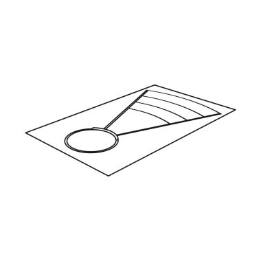 Yalıtılmış atma nesnesi ve zemin işareti. Stok vektör çizimi atma ve fırlatma seti.