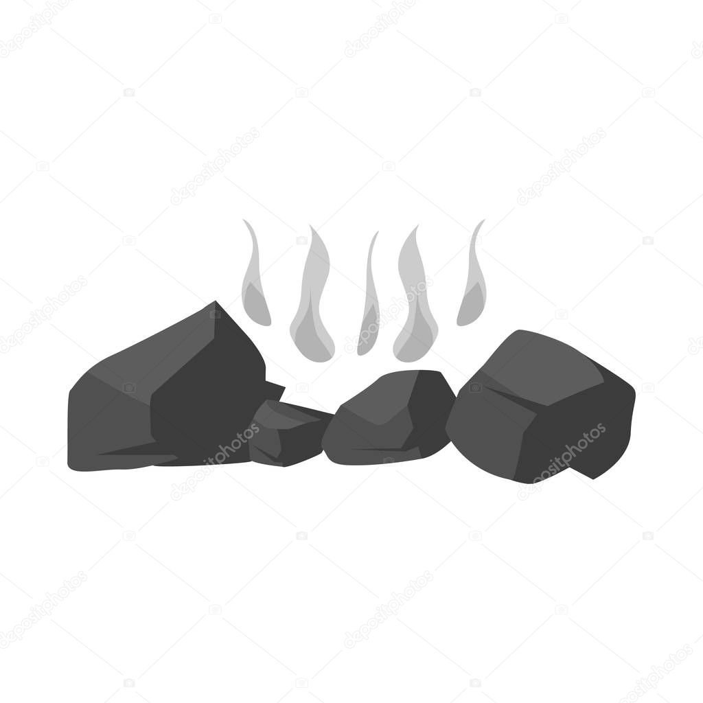 Vector illustration of firewood and bonfire icon. Set of firewood and wood vector icon for stock.