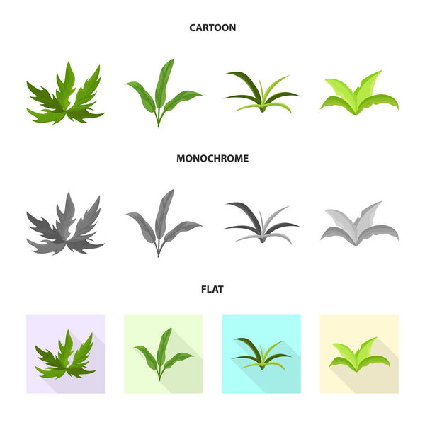 Isolated object of landscaping and summer sign. Set of landscaping and environment vector icon for stock.